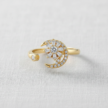 Rotating Crystal Open Ring