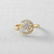 Rotating Crystal Open Ring