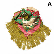 Elegant Crane Fringe Scarf