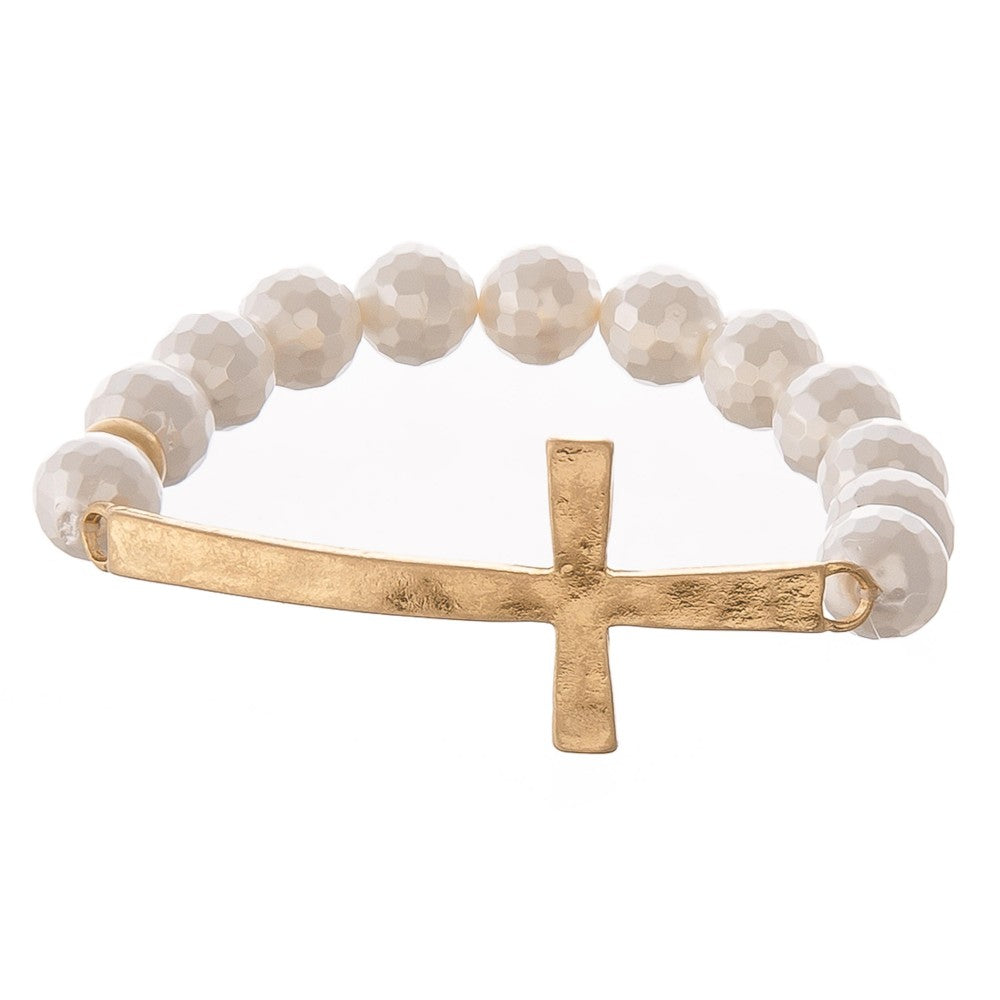 Disco Ball Cross Bracelet