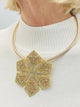 Beaded Snowflake Collar Necklace