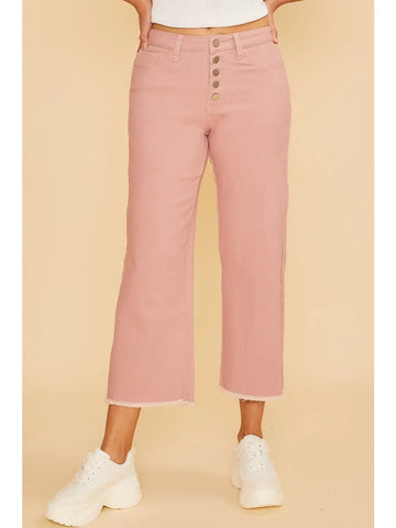 And Then There's Mauve Crop Jeans