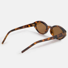 Metallic Accent Oval Sunglasses