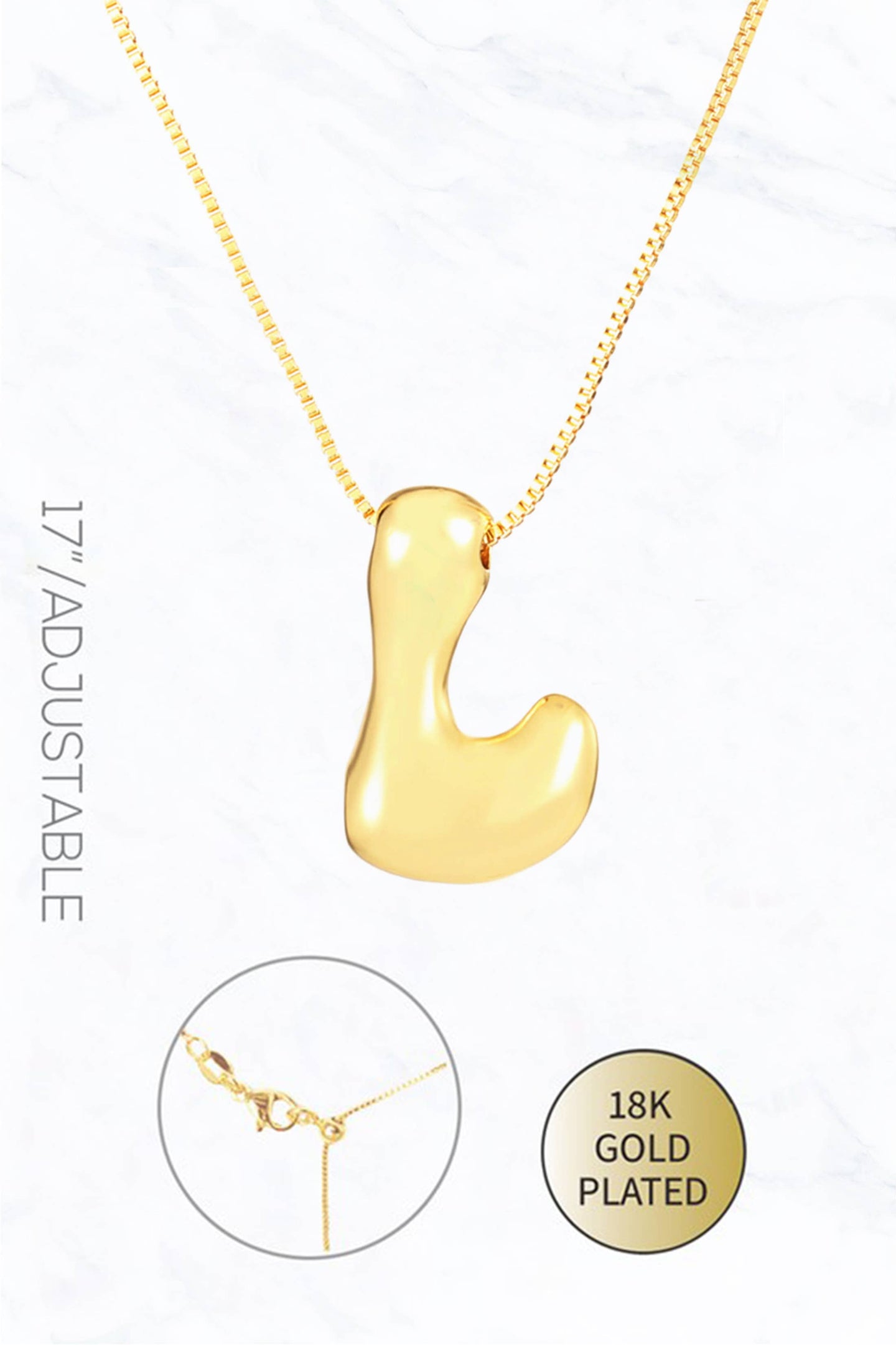 Funky Bubble Initial Necklace