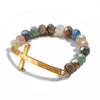 Facet Bead Cross Bracelet