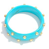 Bangle Bracelet With Gold Tone Stud Accents