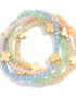 Facet Bead Cross Bracelet Set