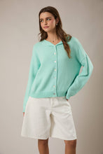 Rolled Hem Cardigan in Mint (REG)