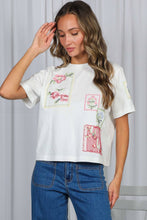 Floral Cross-Stitch Embroidery Top (REG)