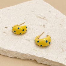 Butter Yellow Polka Dot Earrings