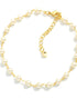 18K Filled Chain Link Bracelet w/ Pearls