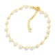 18K Filled Chain Link Bracelet w/ Pearls