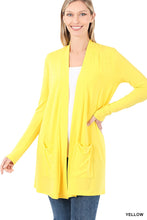 Slouchy Pocket Cardigan in Yellow (REG)