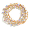 Crystal Beaded Stretch Bracelet Set
