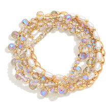 Crystal Beaded Stretch Bracelet Set