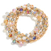 Crystal Beaded Stretch Bracelet Set