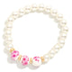 Pearl and Porcelain Stretch Bracelet