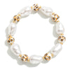 Floral Beaded Pearl Bracelet
