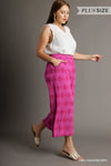 Raspberry Textured Polka Dot Pants (PLUS)