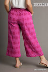 Raspberry Textured Polka Dot Pants (PLUS)
