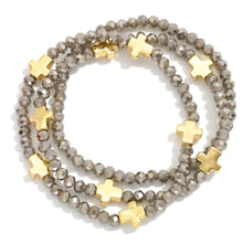 Beaded Cross Station Bracelet Set