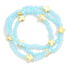 Beaded Cross Station Bracelet Set