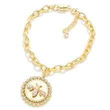 Gold Dipped Magnetic Bee Bracelet