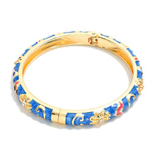 Marbled Floral Hinge Bracelet