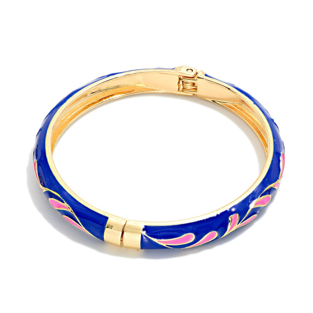 Marbled Leaf Hinge Bracelet
