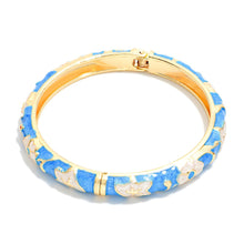 Marbled Flower Hinge Bracelet