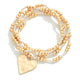 Hammered Heart Bracelet Set