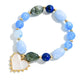 Marbled Bead Heart Bracelet