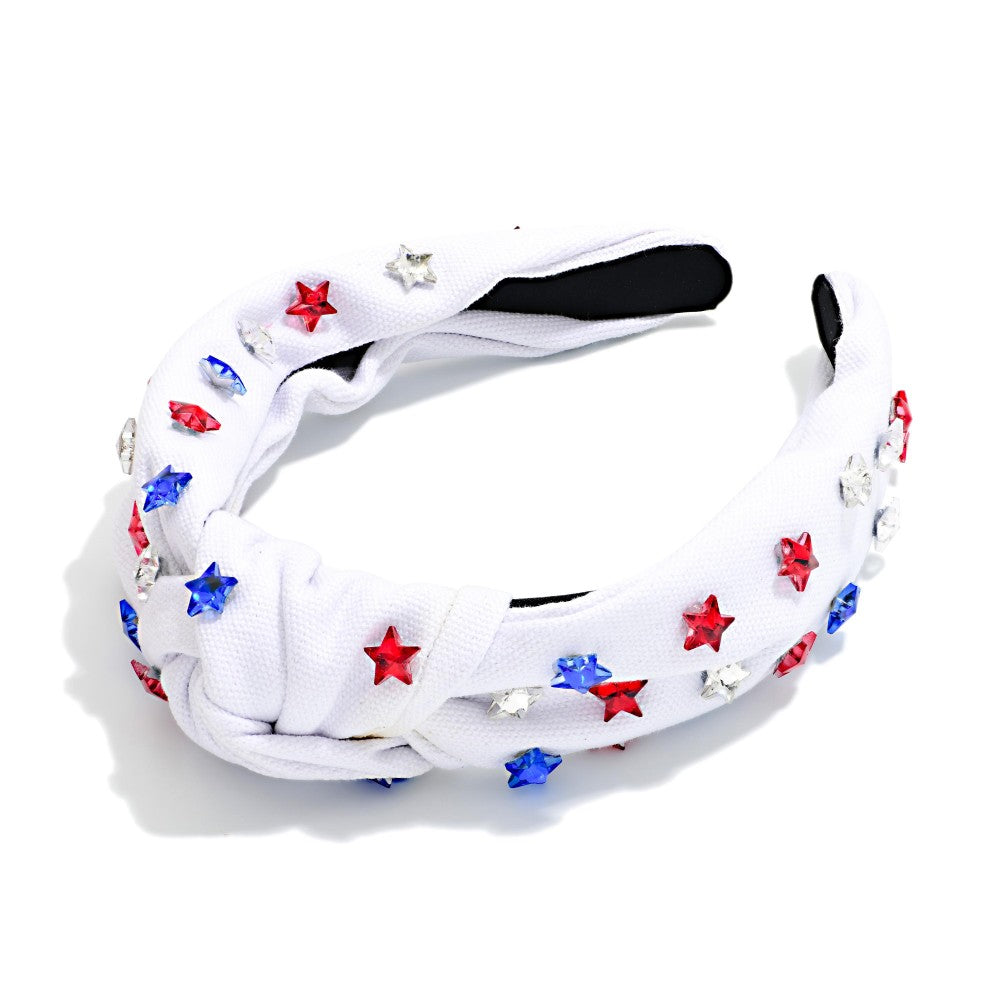 White Americana Star Headband