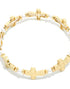 Hammered Cross Stretch Bracelet