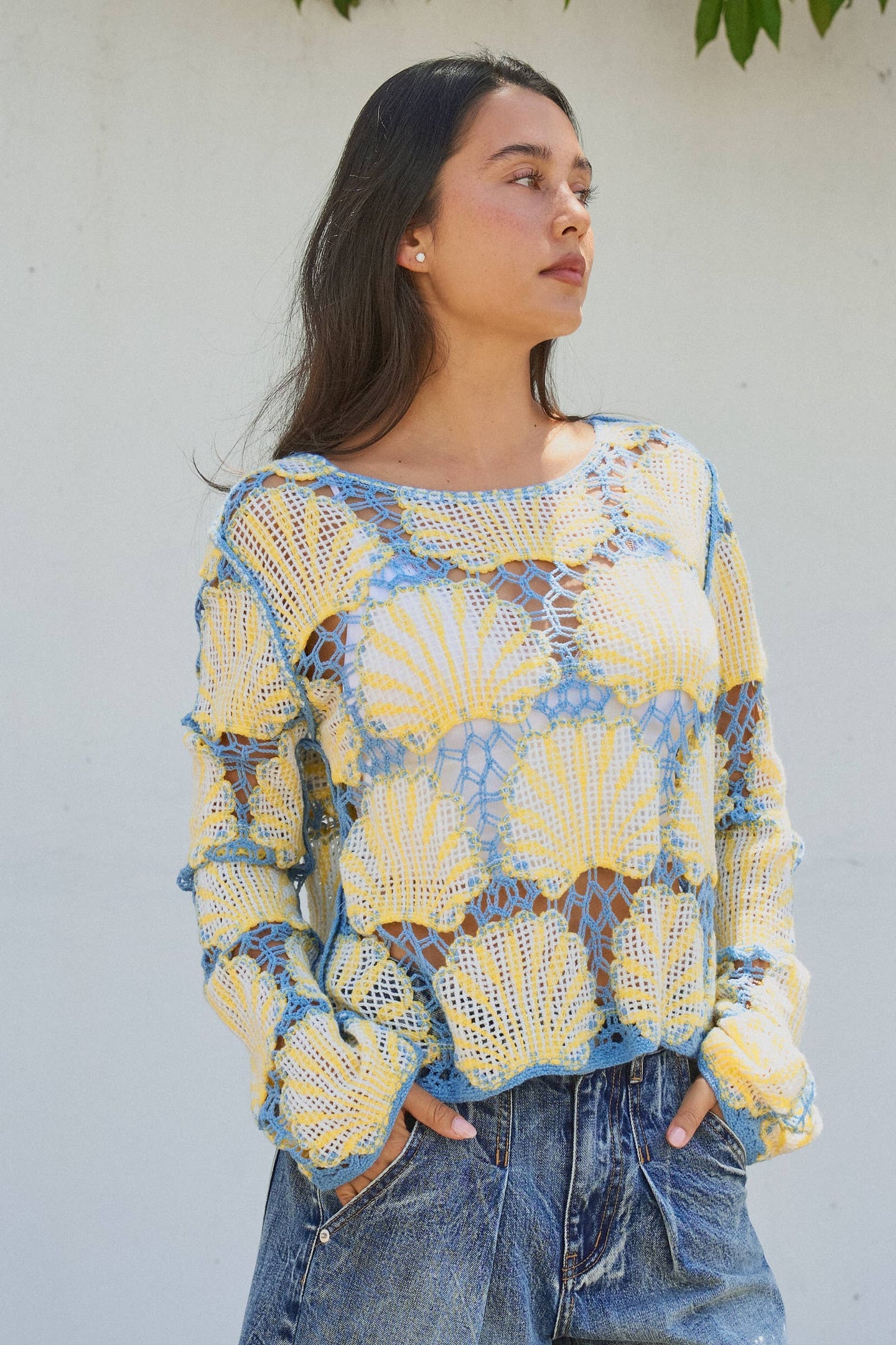 Crochet Seashell Scallop Top (REG)