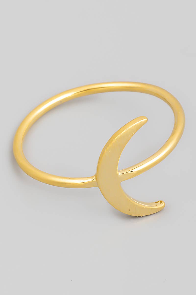 Gold Dipped Moon Ring