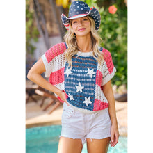 USA Star Patch Sweater Top (REG)