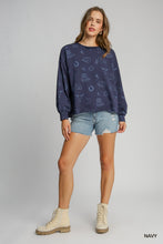 Western Print Sweatshirt in Navy (REG)