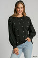 Boxy Studded Top in Black (REG)