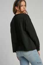 Boxy Studded Top in Black (REG)