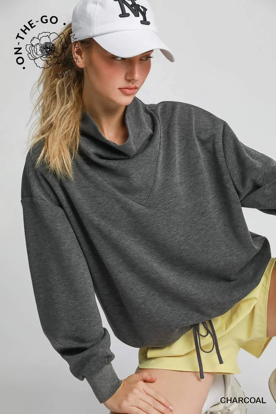 Butter Soft Neo Knit Top in Charcoal (REG)