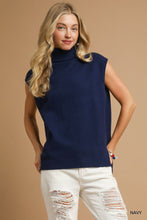 Sleeveless Turtleneck Sweater in Navy (REG)