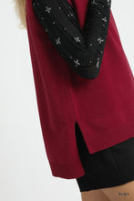 Sleeveless Turtleneck Sweater in Ruby (REG)
