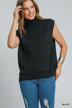 Sleeveless Turtleneck Sweater in Black (REG)