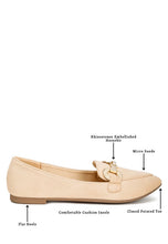 Fembot Horsebit Loafers in Beige