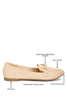 Fembot Horsebit Loafers in Beige