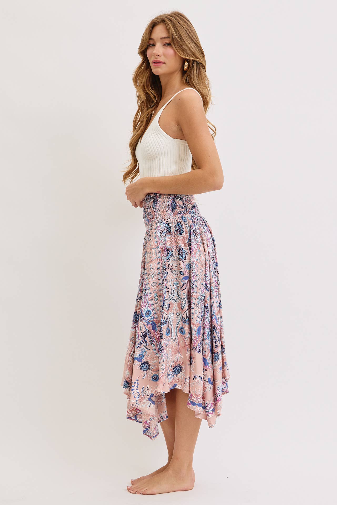 Enchanting Floral Midi Skirt (REG)