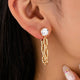 Stud and Chain Hoop Earrings