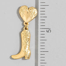 Western Heart And Boot Earrings