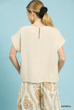 Drawstring Top in Oatmeal (REG)